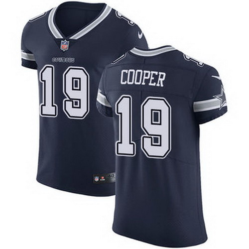 Personalized Cowboys #19 Amari Cooper Navy Blue Team Color Men’s Stitched NFL Untouchable Elite Jersey