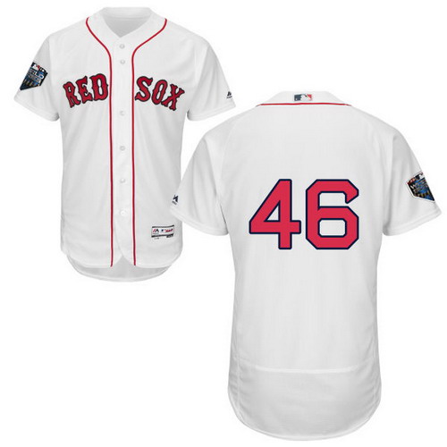 Personalized Red Sox #46 Craig Kimbrel White Flexbase Authentic Collection 2018 World Series Stitched MLB Jersey