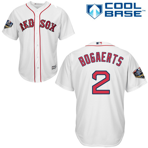 Personalized Red Sox #2 Xander Bogaerts White New Cool Base 2018 World Series Stitched MLB Jersey