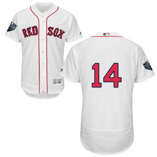 Personalized Red Sox #14 Jim Rice White Flexbase Authentic Collection 2018 World Series Stitched MLB Jersey