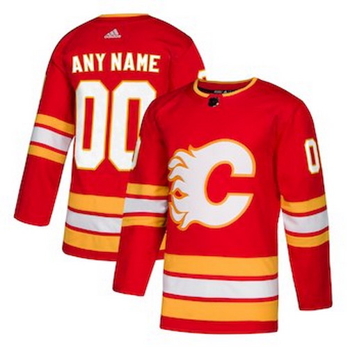 Personalized Kids Calgary Flames Red Alternate Authentic Jersey