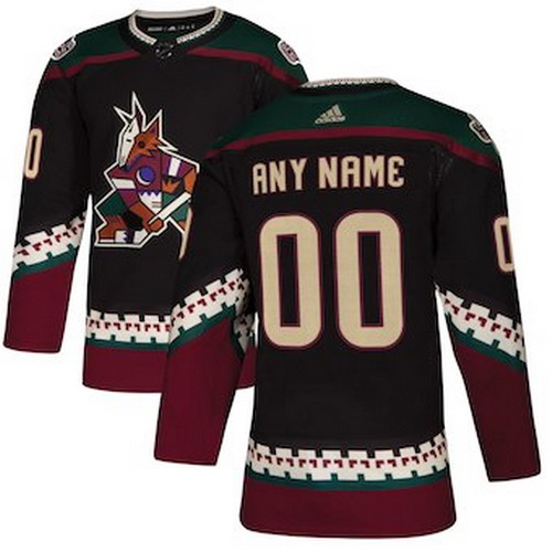 Personalized Men’s Arizona Coyotes Black Alternate Authentic Jersey