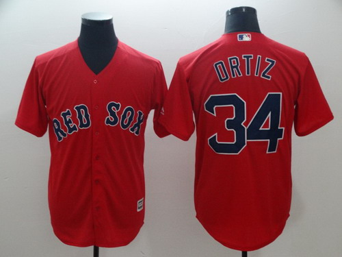 Personalized Red Sox 34 David Ortiz Red Cool Base Jersey