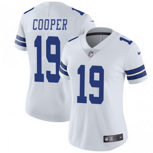 Personalized Women Cowboys 19 Amari Cooper White Women Untouchable Limited Jersey