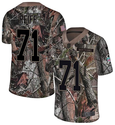 Personalized Vikings #71 Riley Reiff Camo Men’s Stitched NFL Limited Rush Realtree Jersey
