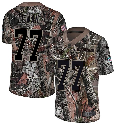 Personalized Titans #77 Taylor Lewan Camo Men’s Stitched NFL Limited Rush Realtree Jersey