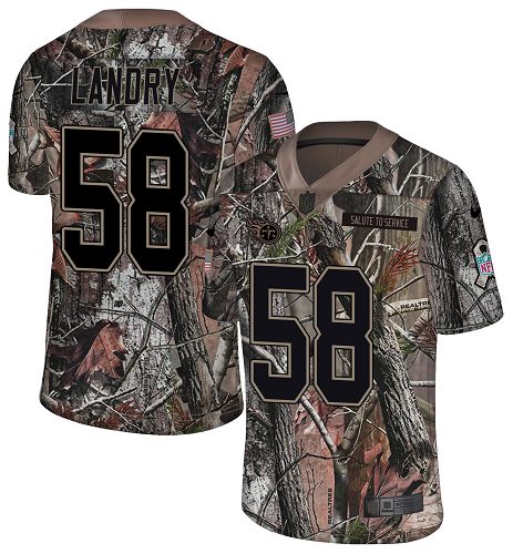Personalized Titans #58 Harold Landry Camo Men’s Stitched NFL Limited Rush Realtree Jersey