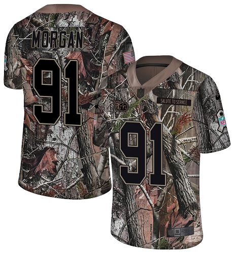 Personalized Titans #91 Derrick Morgan Camo Men’s Stitched NFL Limited Rush Realtree Jersey