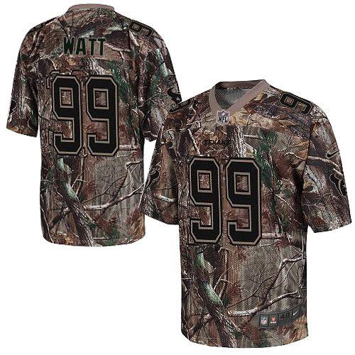 Personalized Texans #99 J.J. Watt Camo Men’s Stitched NFL Realtree Elite Jersey