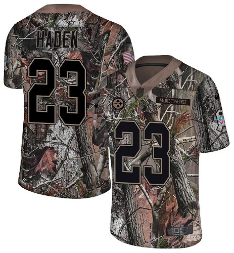 Personalized Steelers #23 Joe Haden Camo Men’s Stitched NFL Limited Rush Realtree Jersey