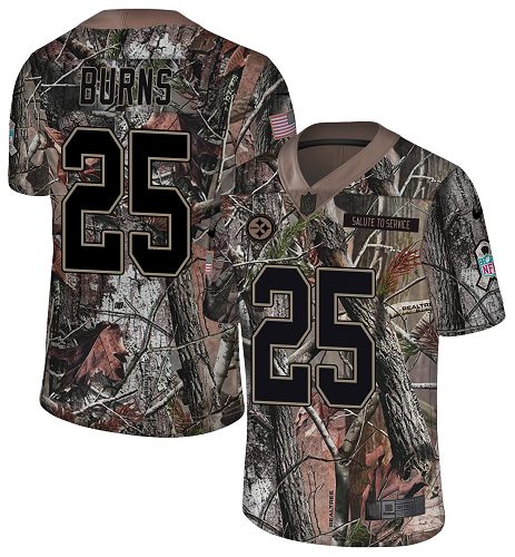 Personalized Steelers #25 Artie Burns Camo Men’s Stitched NFL Limited Rush Realtree Jersey