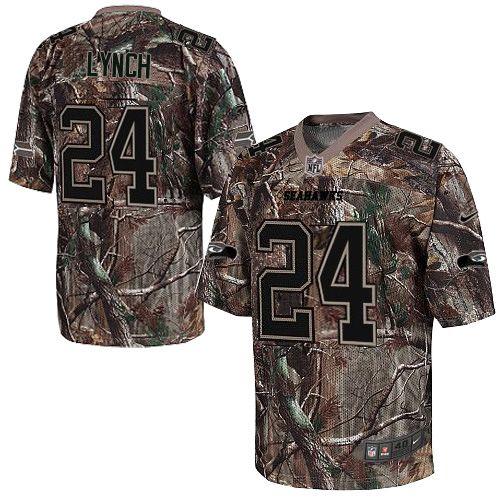 Personalized Seahawks #24 Marshawn Lynch Camo Men’s Stitched NFL Realtree Elite Jersey