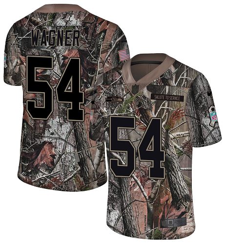 Personalized Seahawks #54 Bobby Wagner Camo Men’s Stitched NFL Limited Rush Realtree Jersey