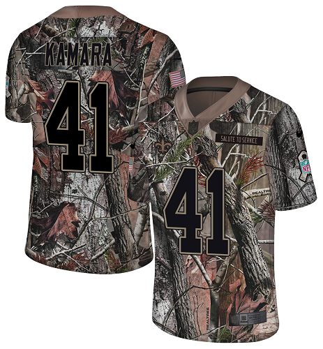 Personalized Saints #41 Alvin Kamara Camo Men’s Stitched NFL Limited Rush Realtree Jersey