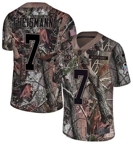 Personalized Redskins #7 Joe Theismann Camo Men’s Stitched NFL Limited Rush Realtree Jersey