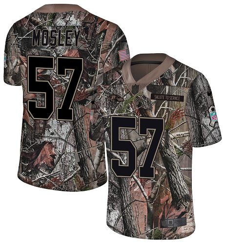 Personalized Ravens #57 C.J. Mosley Camo Men’s Stitched NFL Limited Rush Realtree Jersey