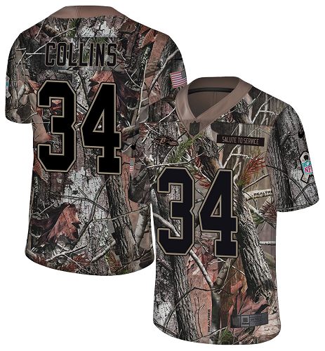 Personalized Ravens #34 Alex Collins Camo Men’s Stitched NFL Limited Rush Realtree Jersey