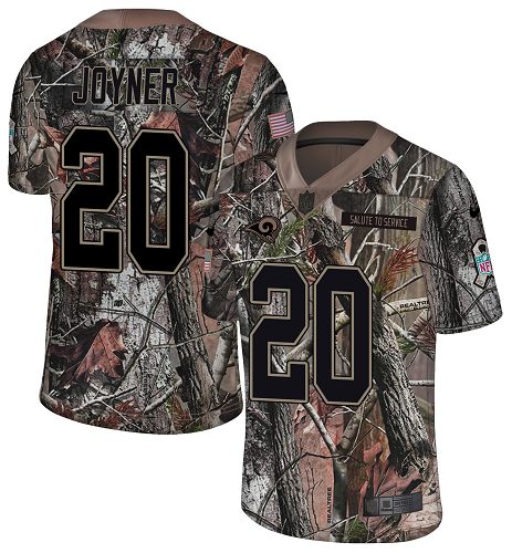 Personalized Rams #20 Lamarcus Joyner Camo Men’s Stitched NFL Limited Rush Realtree Jersey