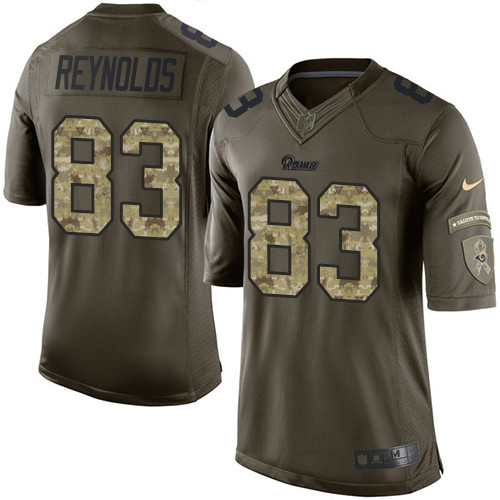 Personalized Rams #83 Josh Reynolds Olive Camo Men’s Stitched NFL Limited 2017 Salute To Service Jersey