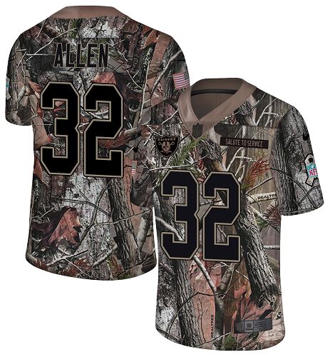 Personalized Raiders #32 Marcus Allen Camo Men’s Stitched NFL Limited Rush Realtree Jersey