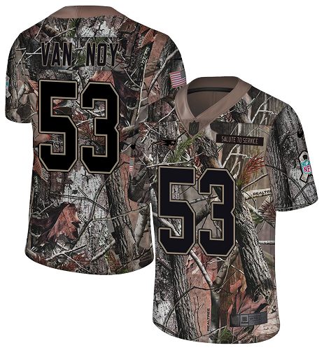 Personalized Patriots #53 Kyle Van Noy Camo Men’s Stitched NFL Limited Rush Realtree Jersey