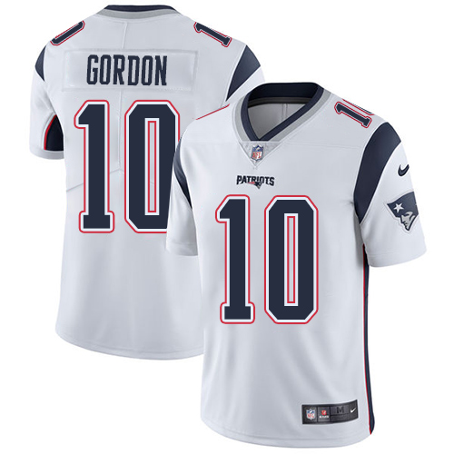 Personalized Patriots #10 Josh Gordon White Men’s Stitched NFL Untouchable Limited Jersey