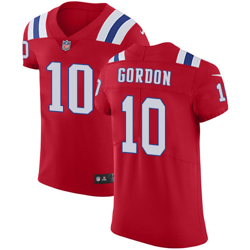 Personalized Patriots #10 Josh Gordon Red Alternate Men’s Stitched NFL Untouchable Elite Jersey