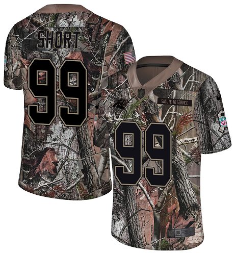 Personalized Panthers #99 Kawann Short Camo Men’s Stitched NFL Limited Rush Realtree Jersey