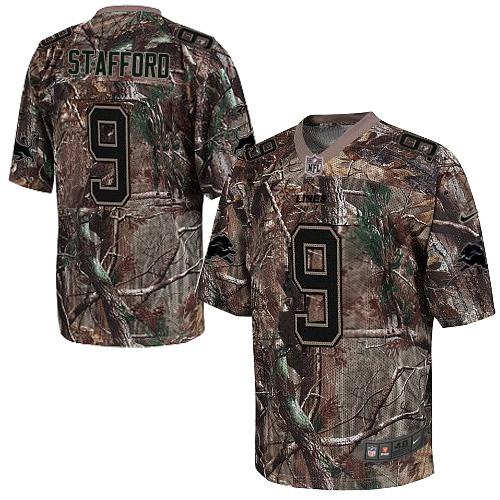 Personalized Lions #9 Matthew Stafford Camo Men’s Stitched NFL Realtree Elite Jersey