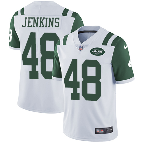 Personalized Jets #48 Jordan Jenkins White Men’s Stitched NFL Untouchable Limited Jersey