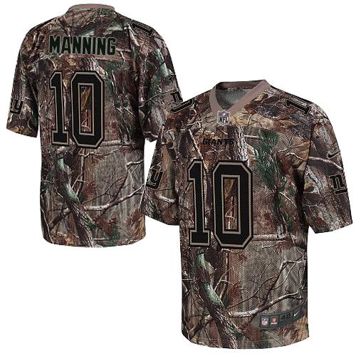 Personalized Giants #10 Eli Manning Camo Men’s Stitched NFL Realtree Elite Jersey