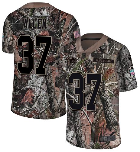 Personalized Falcons #37 Ricardo Allen Camo Men’s Stitched NFL Limited Rush Realtree Jersey