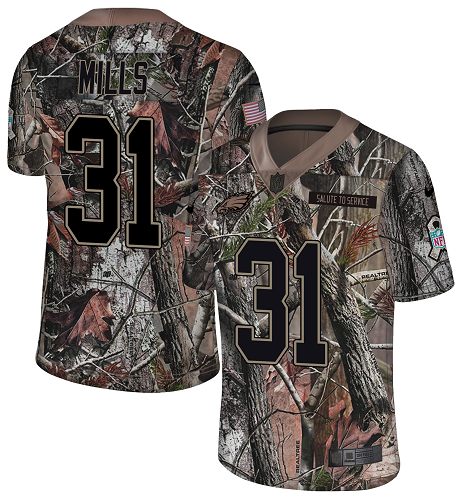 Personalized Eagles #31 Jalen Mills Camo Men’s Stitched NFL Limited Rush Realtree Jersey