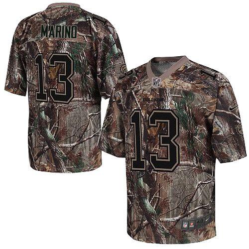 Personalized Dolphins #13 Dan Marino Camo Men’s Stitched NFL Realtree Elite Jersey