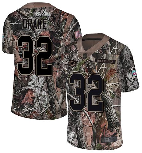 Personalized Dolphins #32 Kenyan Drake Camo Men’s Stitched NFL Limited Rush Realtree Jersey