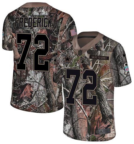 Personalized Cowboys #72 Travis Frederick Camo Men’s Stitched NFL Limited Rush Realtree Jersey