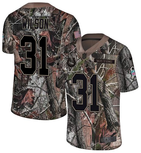 Personalized Colts #31 Quincy Wilson Camo Men’s Stitched NFL Limited Rush Realtree Jersey