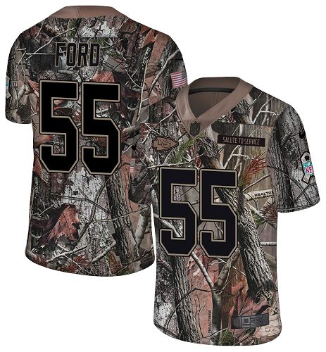 Personalized Chiefs #55 Dee Ford Camo Men’s Stitched NFL Limited Rush Realtree Jersey