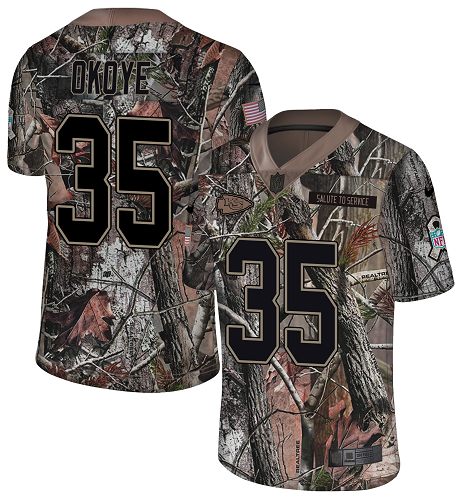 Personalized Chiefs #35 Christian Okoye Camo Men’s Stitched NFL Limited Rush Realtree Jersey