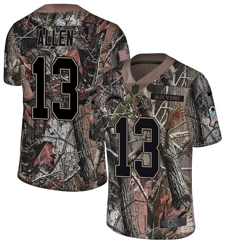 Personalized Chargers #13 Keenan Allen Camo Men’s Stitched NFL Limited Rush Realtree Jersey