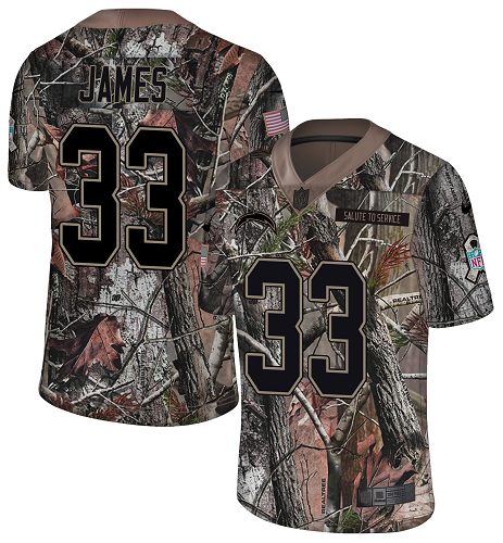 Personalized Chargers #33 Derwin James Camo Men’s Stitched NFL Limited Rush Realtree Jersey
