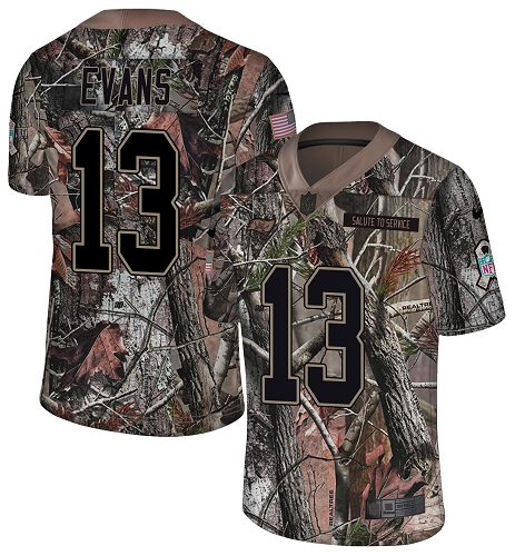 Personalized Buccaneers #13 Mike Evans Camo Men’s Stitched NFL Limited Rush Realtree Jersey