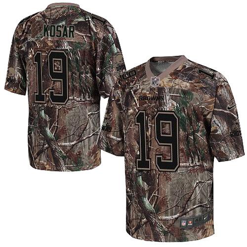 Personalized Browns #19 Bernie Kosar Camo Men’s Stitched NFL Realtree Elite Jersey