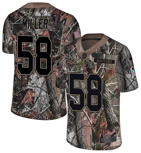 Personalized Broncos #58 Von Miller Camo Men’s Stitched NFL Limited Rush Realtree Jersey