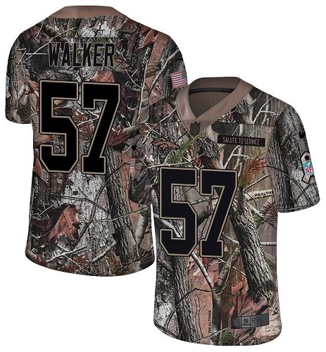 Personalized Broncos #57 Demarcus Walker Camo Men’s Stitched NFL Limited Rush Realtree Jersey