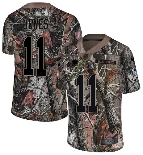 Personalized Bills #11 Zay Jones Camo Men’s Stitched NFL Limited Rush Realtree Jersey