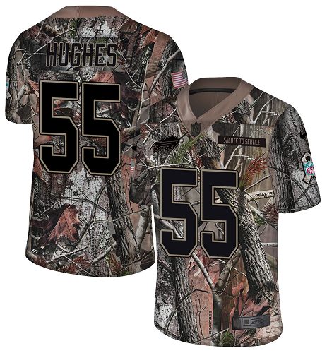 Personalized Bills #55 Jerry Hughes Camo Men’s Stitched NFL Limited Rush Realtree Jersey