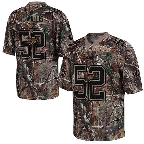 Personalized 49ers #52 Patrick Willis Camo Men’s Stitched NFL Realtree Elite Jersey