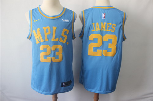 Personalized Lakers 23 Lebron James Light Blue Swingman Jersey