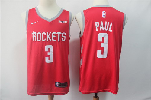 Personalized Rockets 3 Chris Paul Red Swingman Jersey